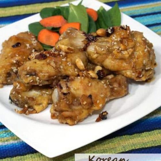 Dak Kang Jung (ailes de poulet coréennes sucrées et épicées)