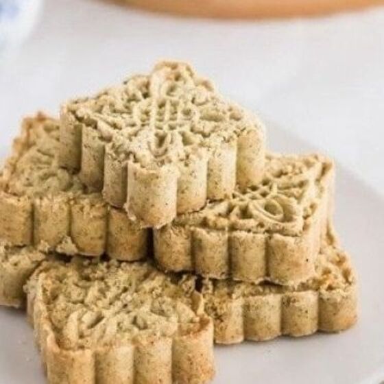 Chinese Macau-Style Mung Bean Almond Cookies