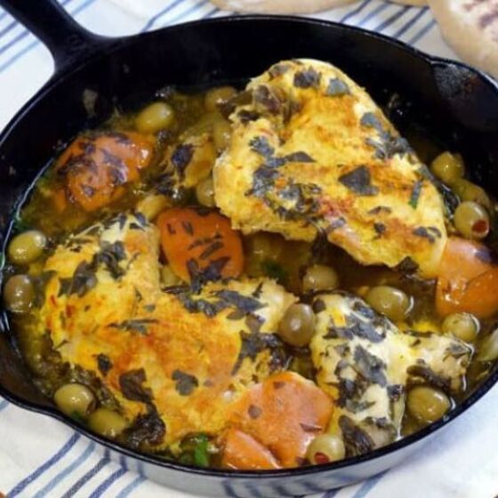 Djaj Mqualli (Tajine marocain de poulet confit au citron)