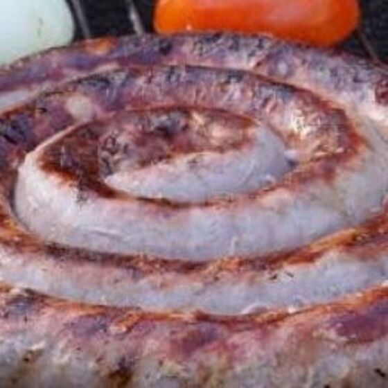 Boerewors (saucisse sud-africaine) et un avant-goût du safari sud-africain