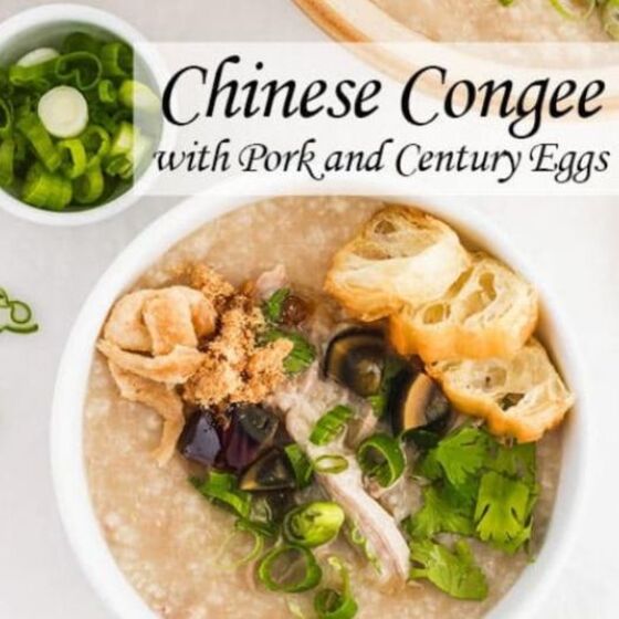 Congee de porc chinois aux œufs du siècle en conserve