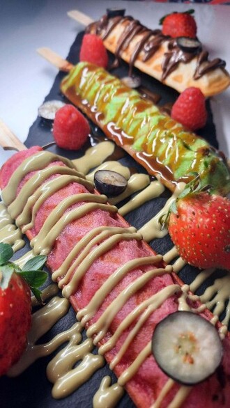 Click and collect brochette de gaufre gourmand